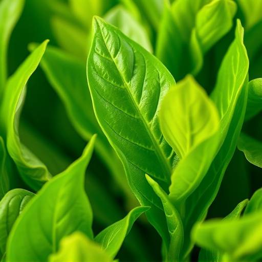 Podcast cover art for 'Leafy Greens', featuring a close-up image of fresh produce and a vibrant green background.