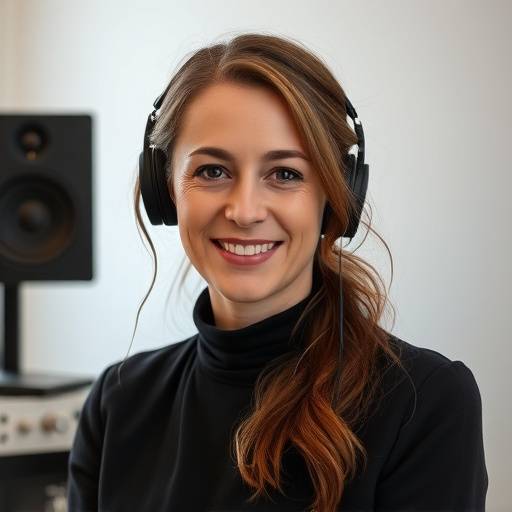Portrait of Amelia Sterling, co-founder and lead audio engineer at Sonic Haven Studios