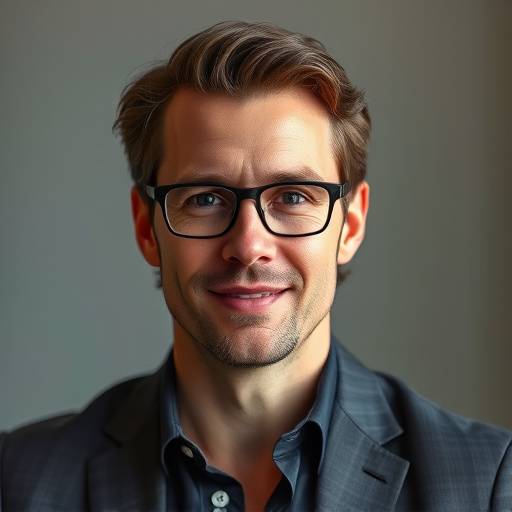 Portrait of Michael Donovan, graphic designer specializing in podcast cover art